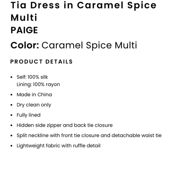 PAIGE TIA CARAMEL SPICE LEOPARD SILK RUFFLE MINI DRESS - Picture 3 of 14